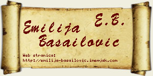Emilija Basailović vizit kartica